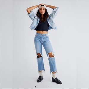 Free People We The Free Maggie Straight Jean Light Stone Wash